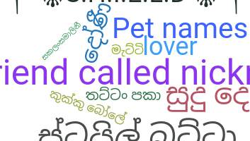 ชื่อเล่น - Sinhala