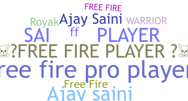 ชื่อเล่น - Freefireplayer