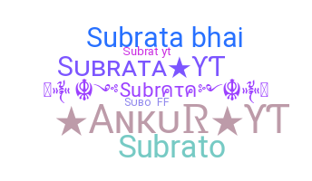 ชื่อเล่น - Subrata