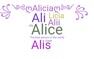 ชื่อเล่น - Alicia