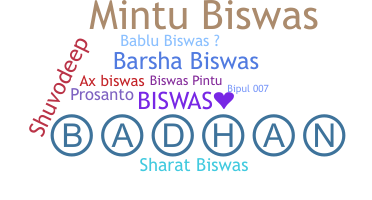 ชื่อเล่น - Biswas