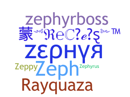 ชื่อเล่น - Zephyr