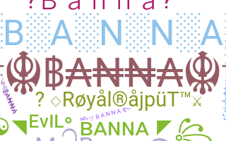 ชื่อเล่น - Banna