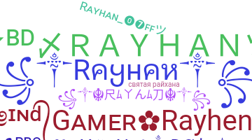 ชื่อเล่น - Rayhan