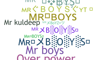 ชื่อเล่น - Mrboys