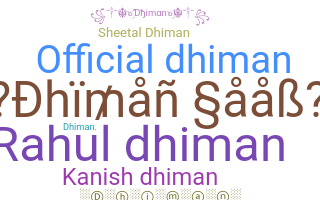 ชื่อเล่น - Dhiman