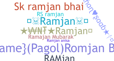 ชื่อเล่น - Ramjan
