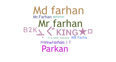 ชื่อเล่น - Mrfarhan