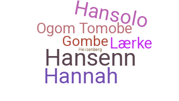 ชื่อเล่น - Hansen