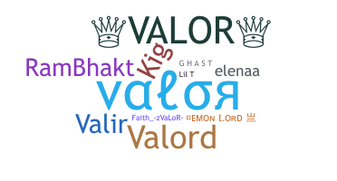 ชื่อเล่น - Valor