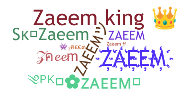 ชื่อเล่น - Zaeem