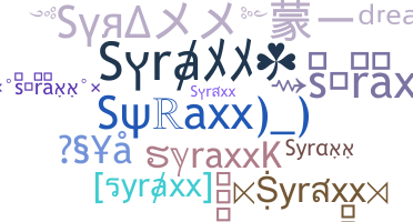 ชื่อเล่น - syraxx
