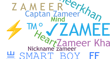 ชื่อเล่น - Zameer