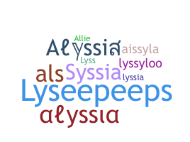 ชื่อเล่น - Alyssia