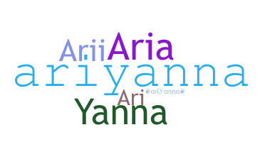 ชื่อเล่น - Ariyanna