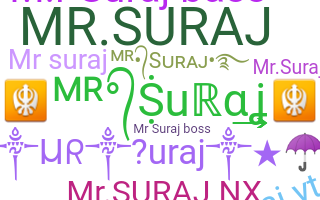 ชื่อเล่น - MrSuraj