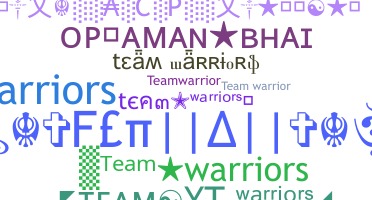ชื่อเล่น - TeamWarriors