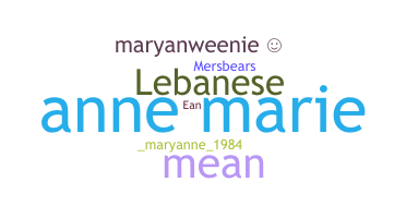 ชื่อเล่น - Maryanne