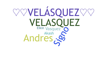 ชื่อเล่น - Velasquez
