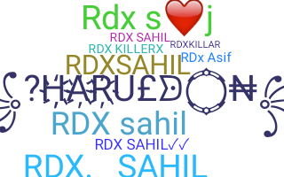 ชื่อเล่น - Rdxsahil
