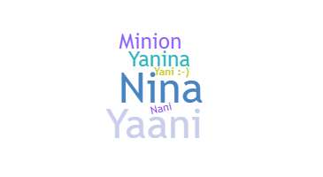 ชื่อเล่น - Yanina