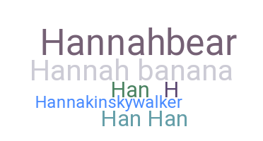 ชื่อเล่น - Hannah