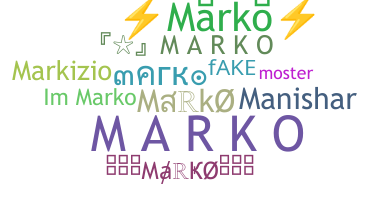 ชื่อเล่น - Marko
