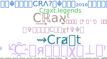 ชื่อเล่น - Craxt