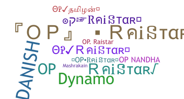 ชื่อเล่น - Opraistar