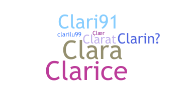 ชื่อเล่น - Clari