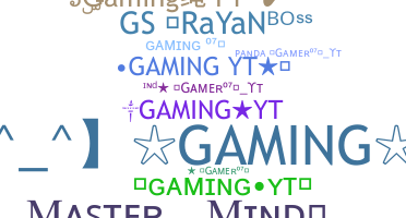 ชื่อเล่น - GamingYT
