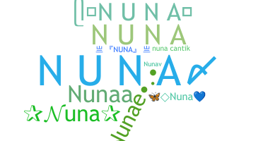 ชื่อเล่น - Nuna