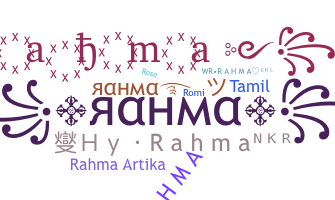 ชื่อเล่น - Rahma