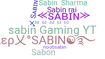 ชื่อเล่น - Sabin