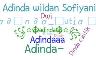 ชื่อเล่น - Adinda