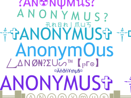 ชื่อเล่น - Anonymus