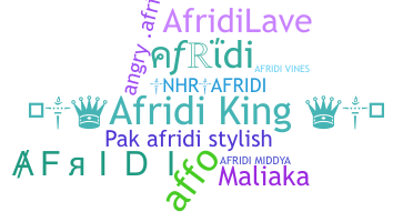 ชื่อเล่น - Afridi