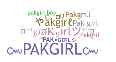 ชื่อเล่น - Pakgirl