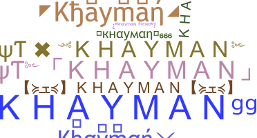 ชื่อเล่น - khayman