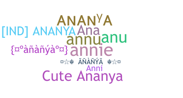 ชื่อเล่น - Ananya