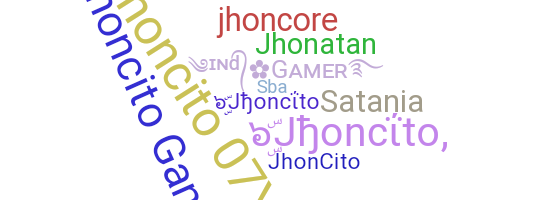 ชื่อเล่น - Jhoncito