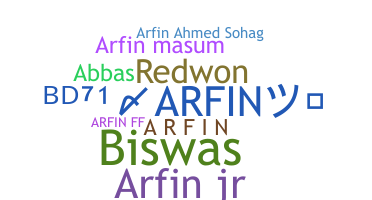 ชื่อเล่น - Arfin