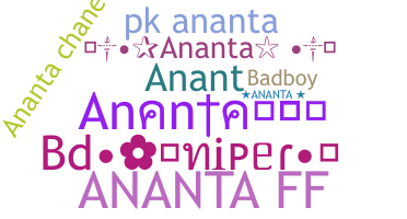 ชื่อเล่น - Ananta