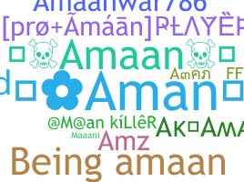 ชื่อเล่น - Amaan