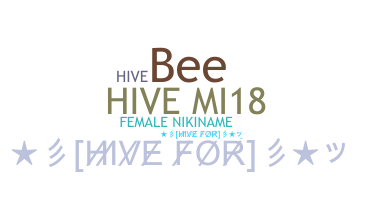 ชื่อเล่น - Hive