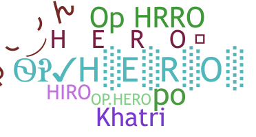 ชื่อเล่น - Ophero
