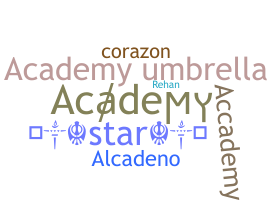 ชื่อเล่น - academy