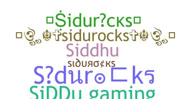 ชื่อเล่น - Sidurocks