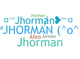 ชื่อเล่น - jhorman