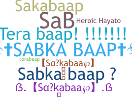 ชื่อเล่น - Sabkabaap